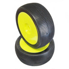 SP Racing Buggy MICROPIN<br>M35 Super Soft Compound<br>Mounted Yellow Wheels (pair)
